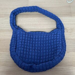 Blue Quilted Women's Bag